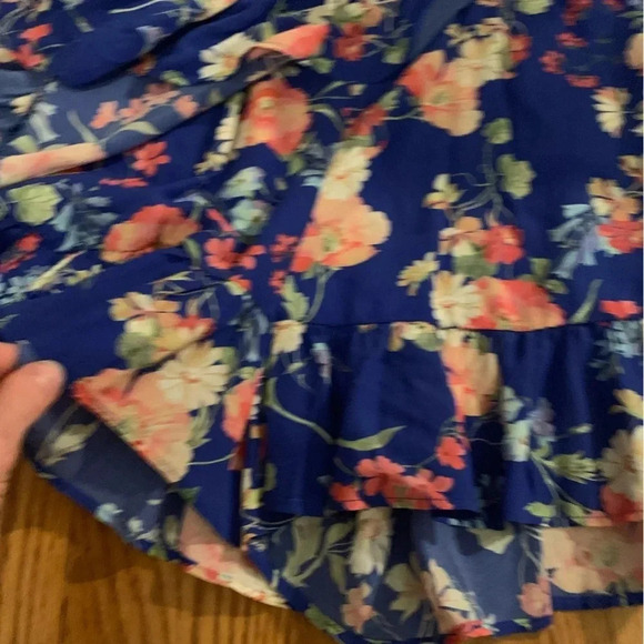 NWT Yumi Kim Blue Floral Ruffle Skort Size L - Picture 9 of 9